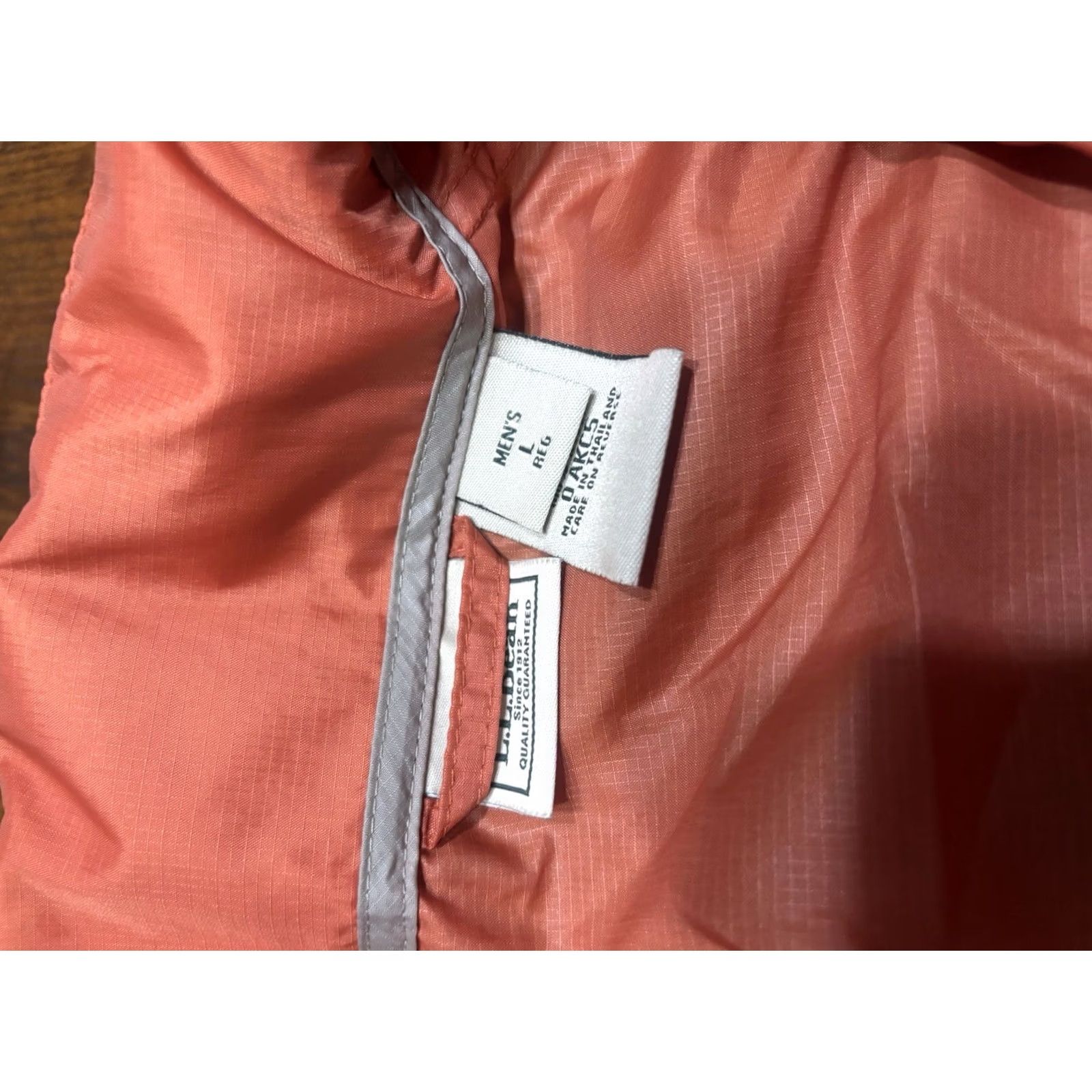 Vintage L.L. Bean Jacket Mens Large Orange Full Zip Windbreaker G1 Size US L / EU 52-54 / 3 - 2 Thumbnail