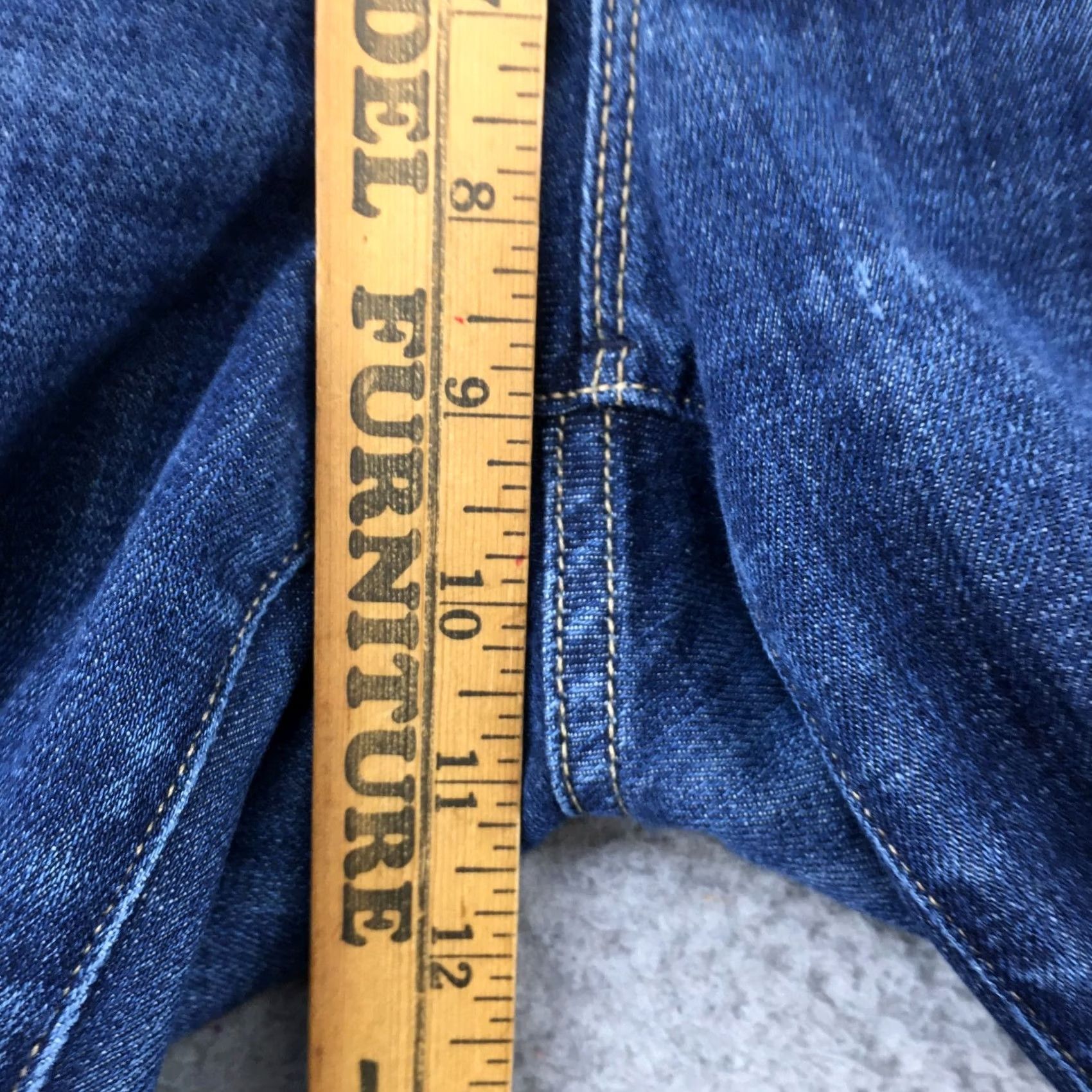 Denime 1960 Perfect Bootcut Jeans Womens 30 Regular Blue Dark Wash Denim Mid Rise Zip Fly Jeans Ladies Menopause? Size 30" / US 8 / IT 44 - 7 Thumbnail