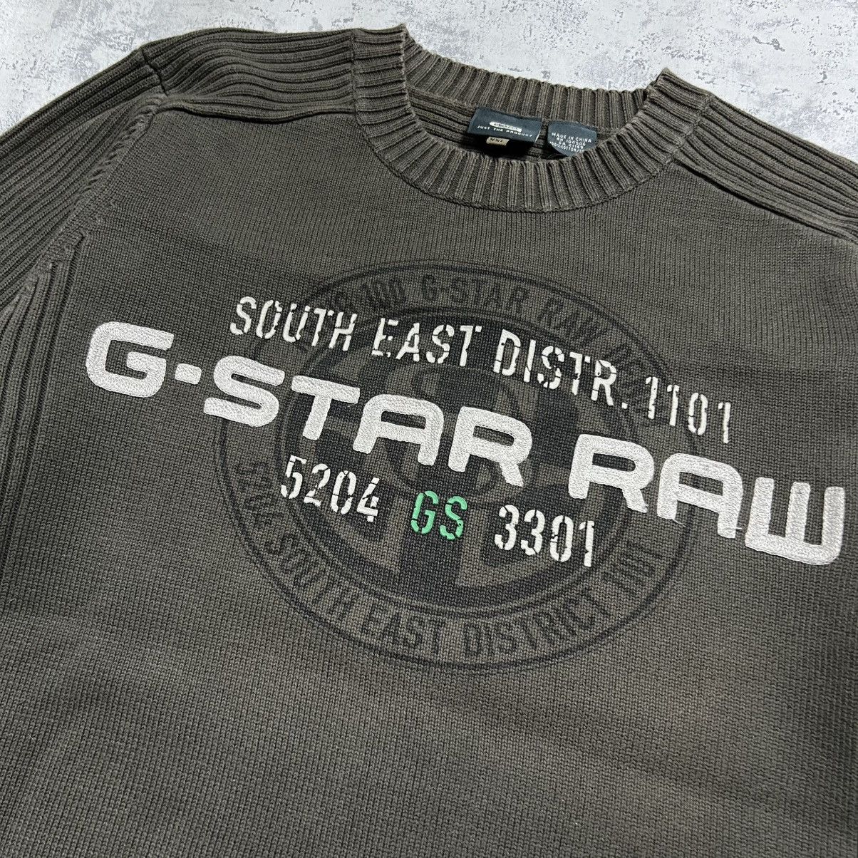 G-Star 00s G-Star Raw Vintage Avant Garde Knit Military Sweater Size US XL / EU 56 / 4 - 4 Thumbnail