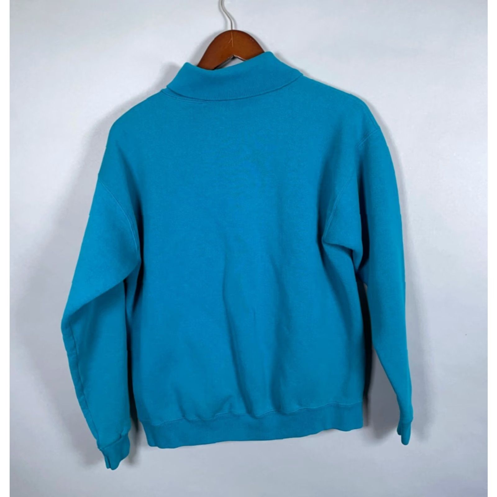Altea VINTAGE Brittania Sweatshirt Michigan Mackinac Island 90s Teal Long Sleeve Turtleneck Pullover Men M Size US M / EU 48-50 / 2 - 2 Thumbnail