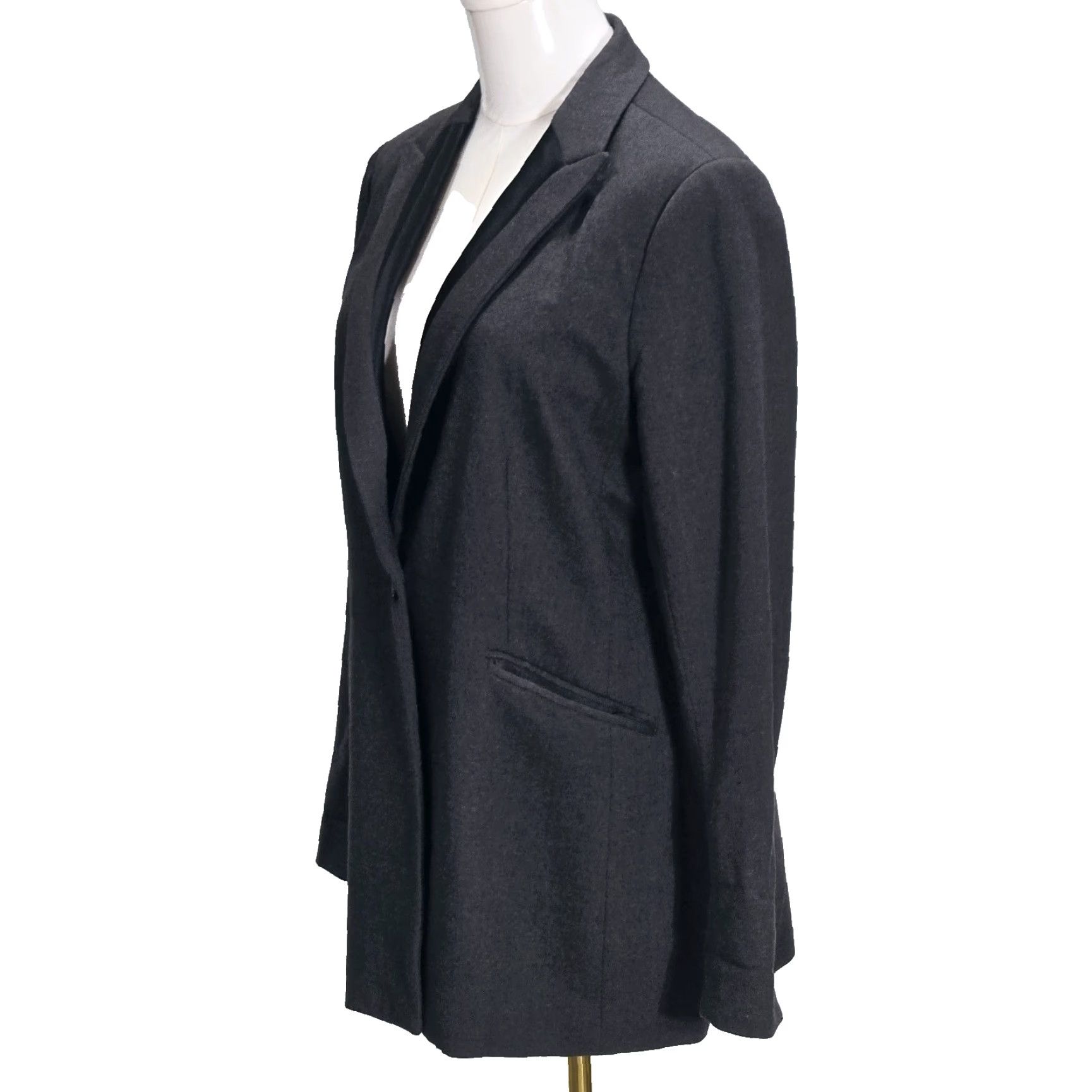 Rag & Bone Rag & Bone Blazer Size 8 Jacket Wool Blend Womens Button Charcoal Lined Size M / US 6-8 / IT 42-44 - 2 Thumbnail