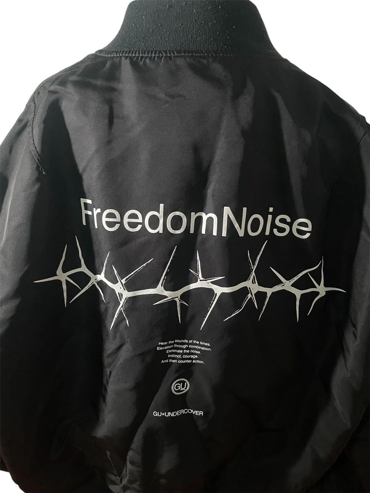 GU × Undercover GU x Undercover black bomber jacket “Freedom Noise” Size US M / EU 48-50 / 2 - 3 Thumbnail