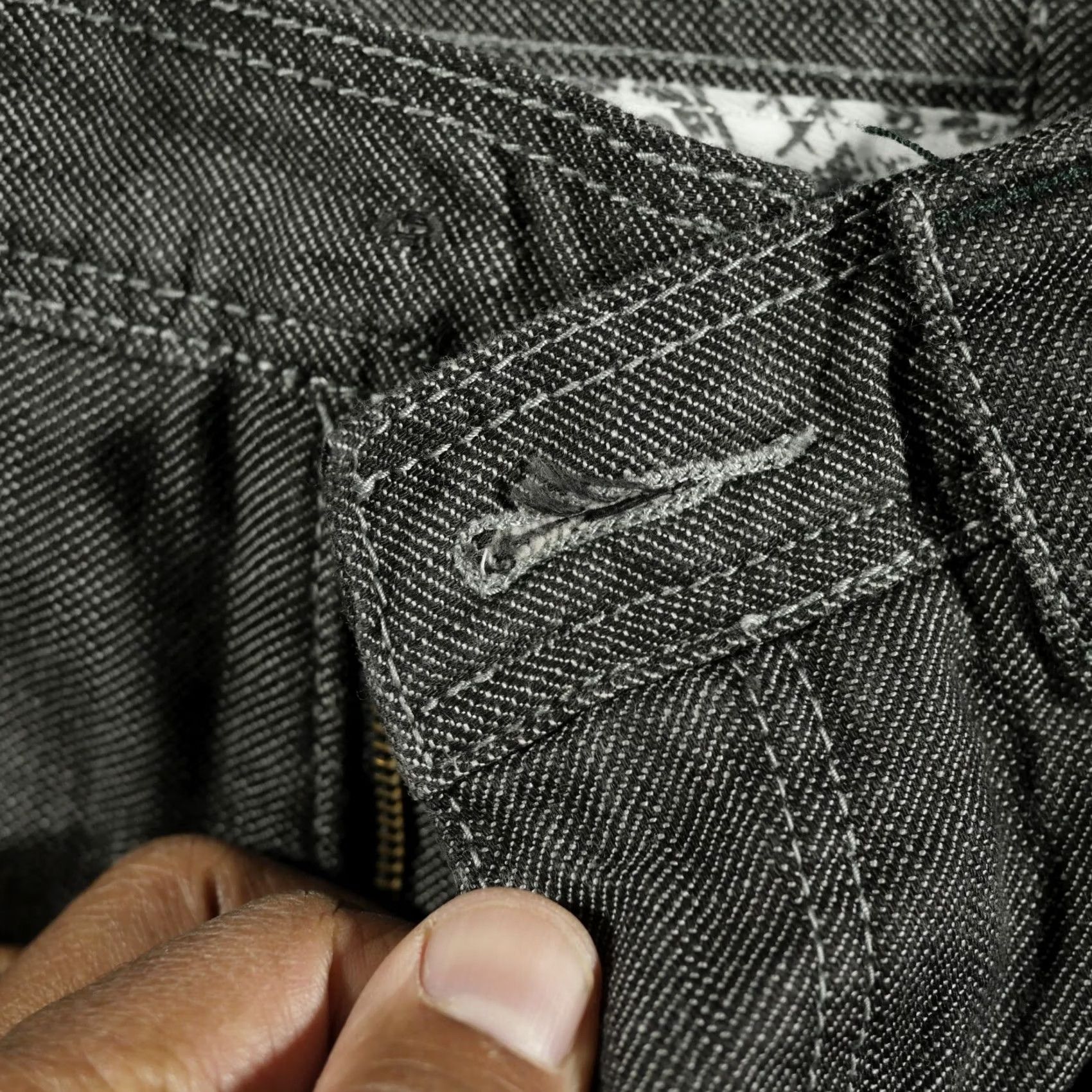 Doublet VINTAGE Eight 732 Jeans Mens 34x33 Black Double Knee Patch Y2K Loose Baggy 8732 Jeans Size US 34 / EU 50 - 6 Thumbnail