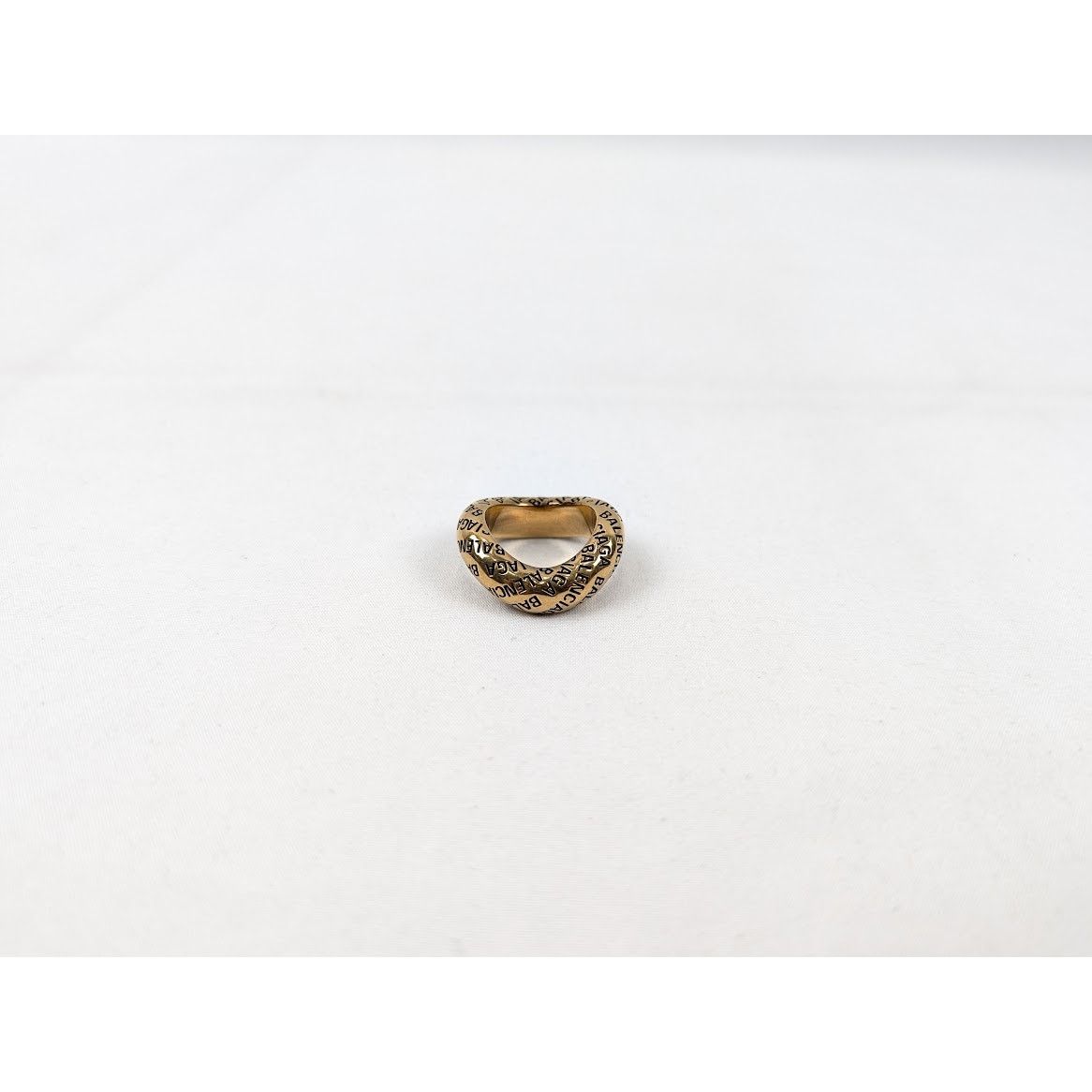 Balenciaga o1rshd1 Size: 54/ Logo Ring Brass in Antique Gold Size ONE SIZE - 3 Thumbnail