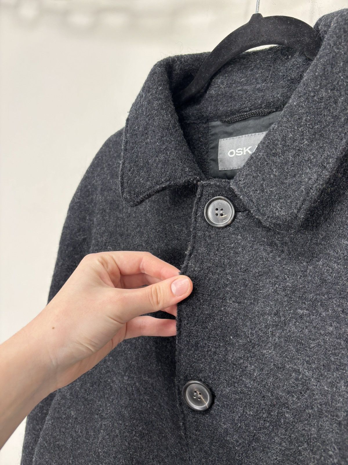 OSKA Oska Moessmer Women’s Dark Gray Virgin Wool Cardigan Jacket Size L / US 10 / IT 46 - 7 Thumbnail