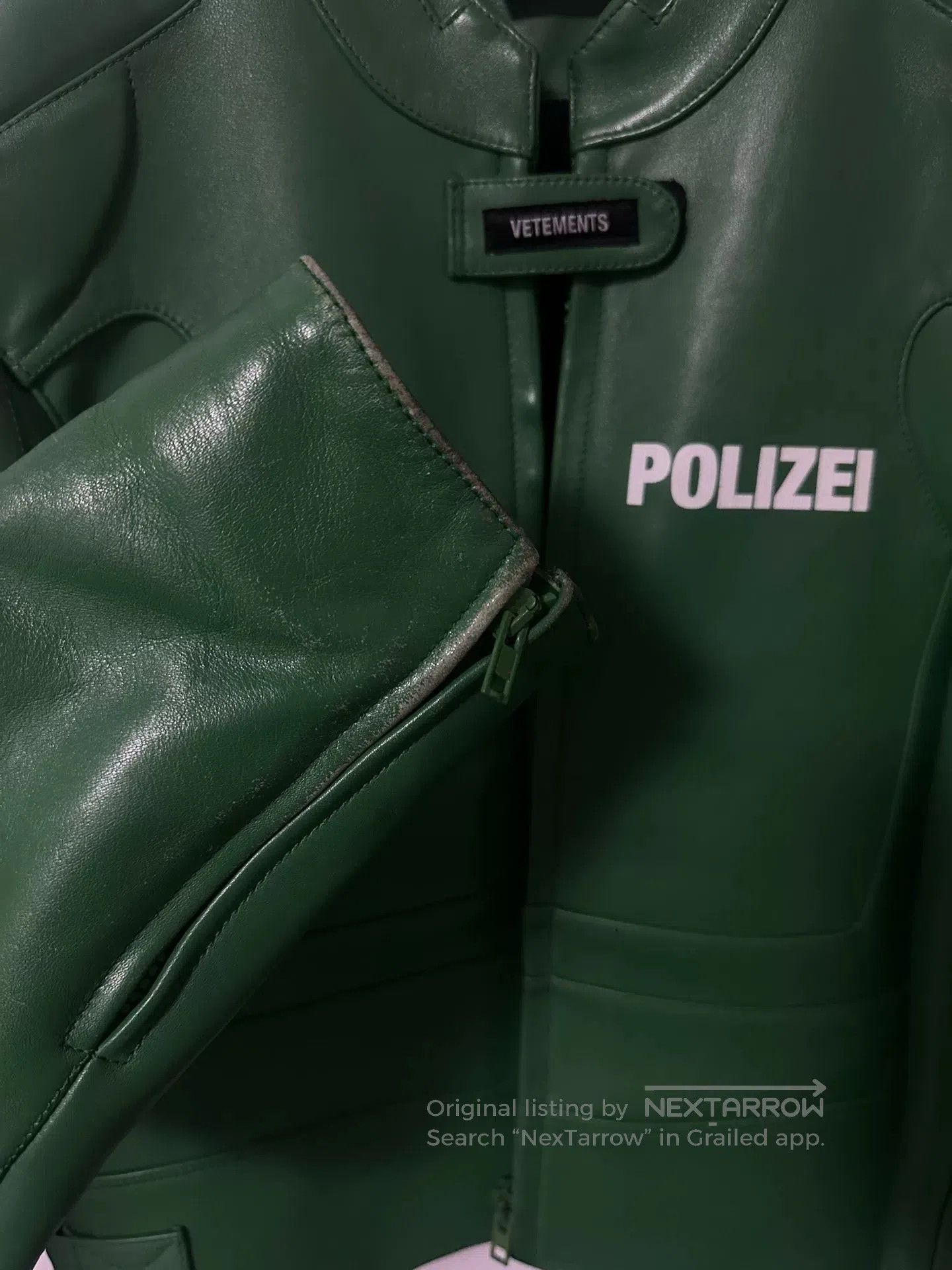 Vetements vetements police moto leather jacket size S. Size US S / EU 44-46 / 1 - 3 Thumbnail