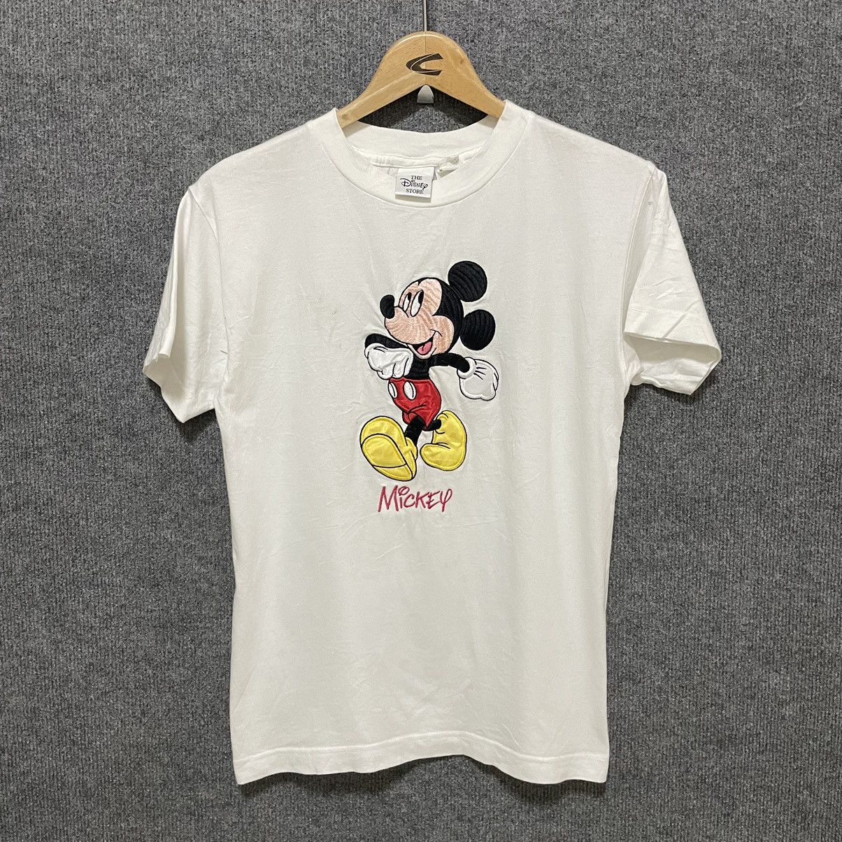 Disney × Mickey Mouse × Vintage 90s Disney Embroidery Mickey Mouse T Shirt Size US S / EU 44-46 / 1 - 1 Thumbnail