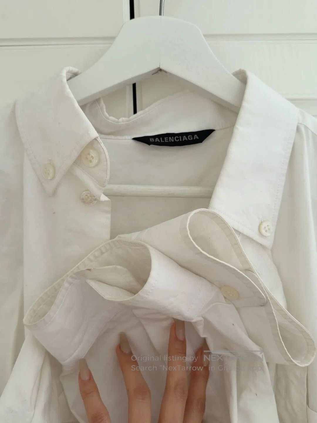 Balenciaga balenciaga white printed shirt jacket uni. Size US L / EU 52-54 / 3 - 3 Thumbnail