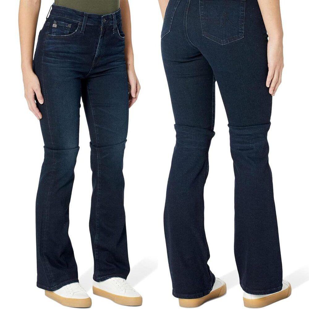 AG Adriano Goldschmied AG Adriano Goldschmied Bootcut Dark Blue Jeans Size 27 Size 27" / US 4 / IT 40 - 1 Thumbnail