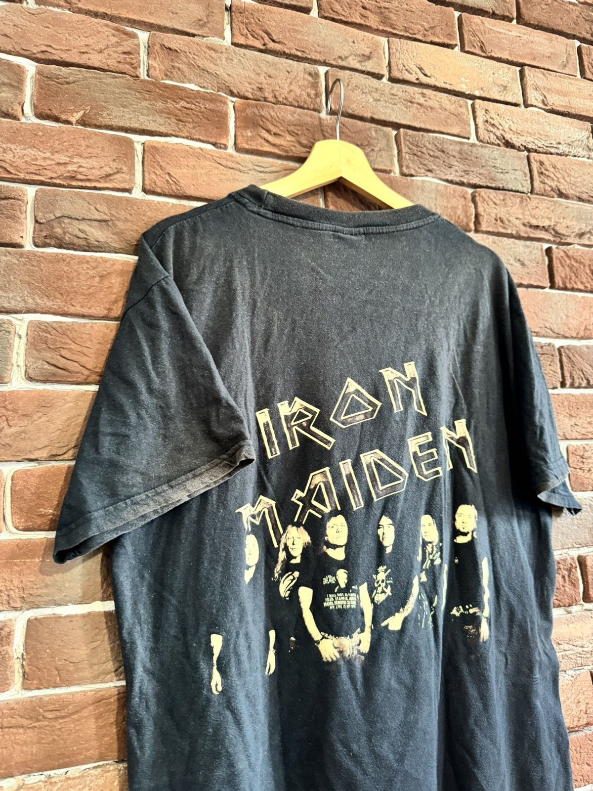 Band Tees Vintage 90s Iron Maiden Washed Heavy Metal Band Tee Tour Size US L / EU 52-54 / 3 - 8 Thumbnail
