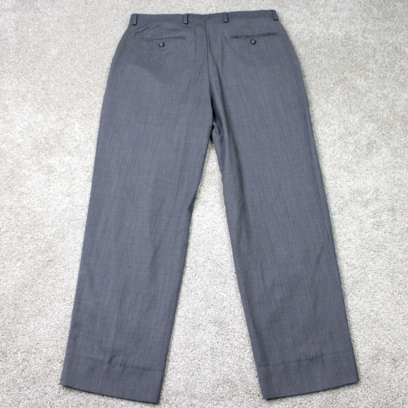 Joseph Abboud Joseph Abboud Pants Mens 34x30 Gray Wool Flat Front Straight Leg Dress Pants XS? Size US 34 / EU 50 - 5 Thumbnail