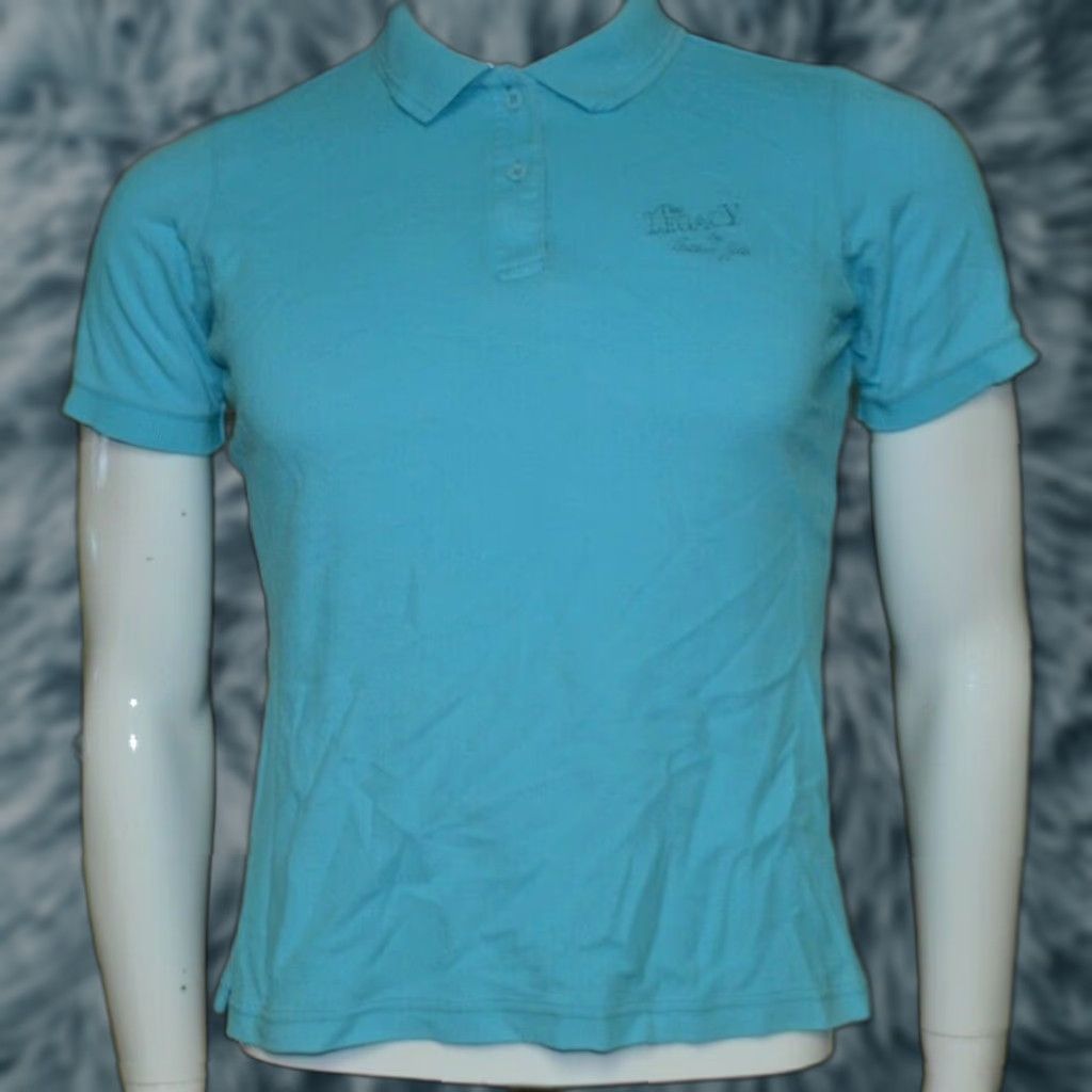 Vintage Womens EP Pro Polo Shirt Golf The Legacy by Arthur Hills Medium Blue Collared Short Sleeve Logo Shirt Size M / US 6-8 / IT 42-44 - 1 Thumbnail