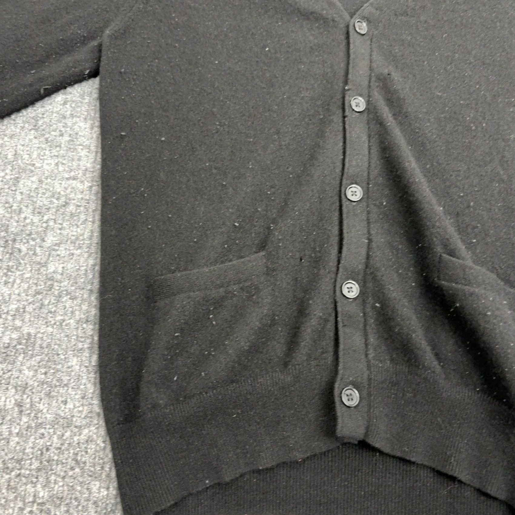 Vintage VINTAGE? No. State Cashmere Cardigan Mens M Black V-Neck Button Up Luxury Cardigan Mens Regular M Black Cashmere Classic Knit Finishing? Size US M / EU 48-50 / 2 - 2 Thumbnail