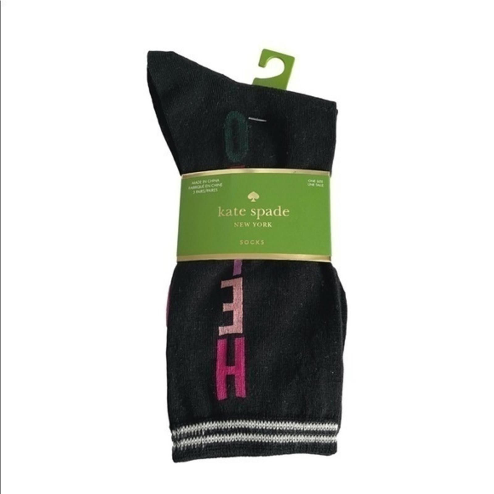 Designer × Kate Spade Kate Spade Hello Stripe 3 Pack Socks NWT Size ONE SIZE - 7 Thumbnail