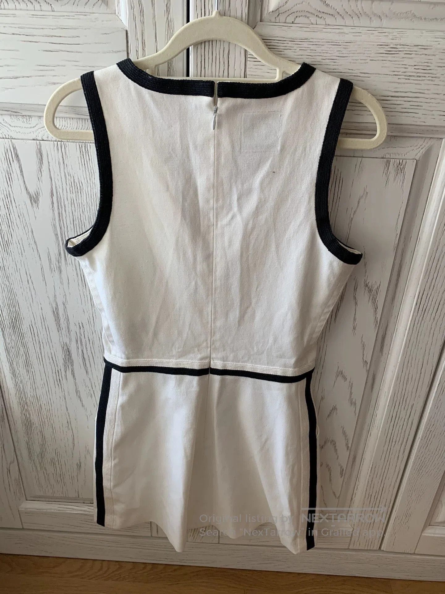 Chanel Chanel Vintage White Denim Skirt. Size 37" - 7 Thumbnail
