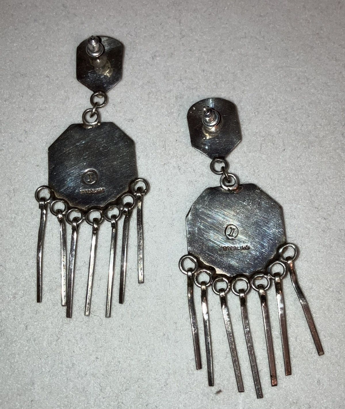 Other Stunning Vintage Zuni Native Sterling Chandelier Earrings Size ONE SIZE - 4 Thumbnail