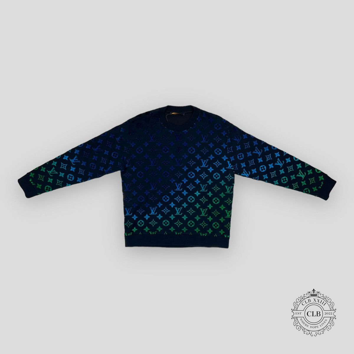 Lv full monogram jacquard crew neck hot sale