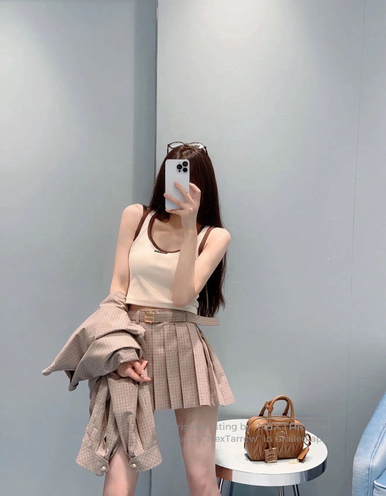 Miu Miu MiuMiu 24SS Colorblock Small Logo Knit Camisole. Size XS / US 0-2 / IT 36-38 - 5 Thumbnail