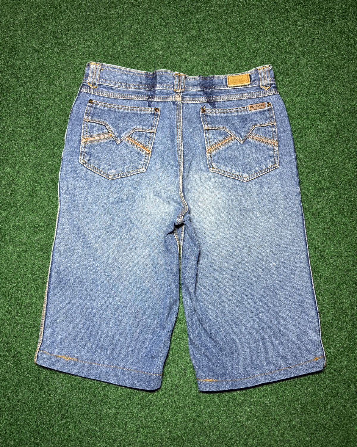 Vintage Vintage Zeppelin Jorts 30 12” Skater Grunge Denim Shorts Size US 30 / EU 46 - 1 Thumbnail