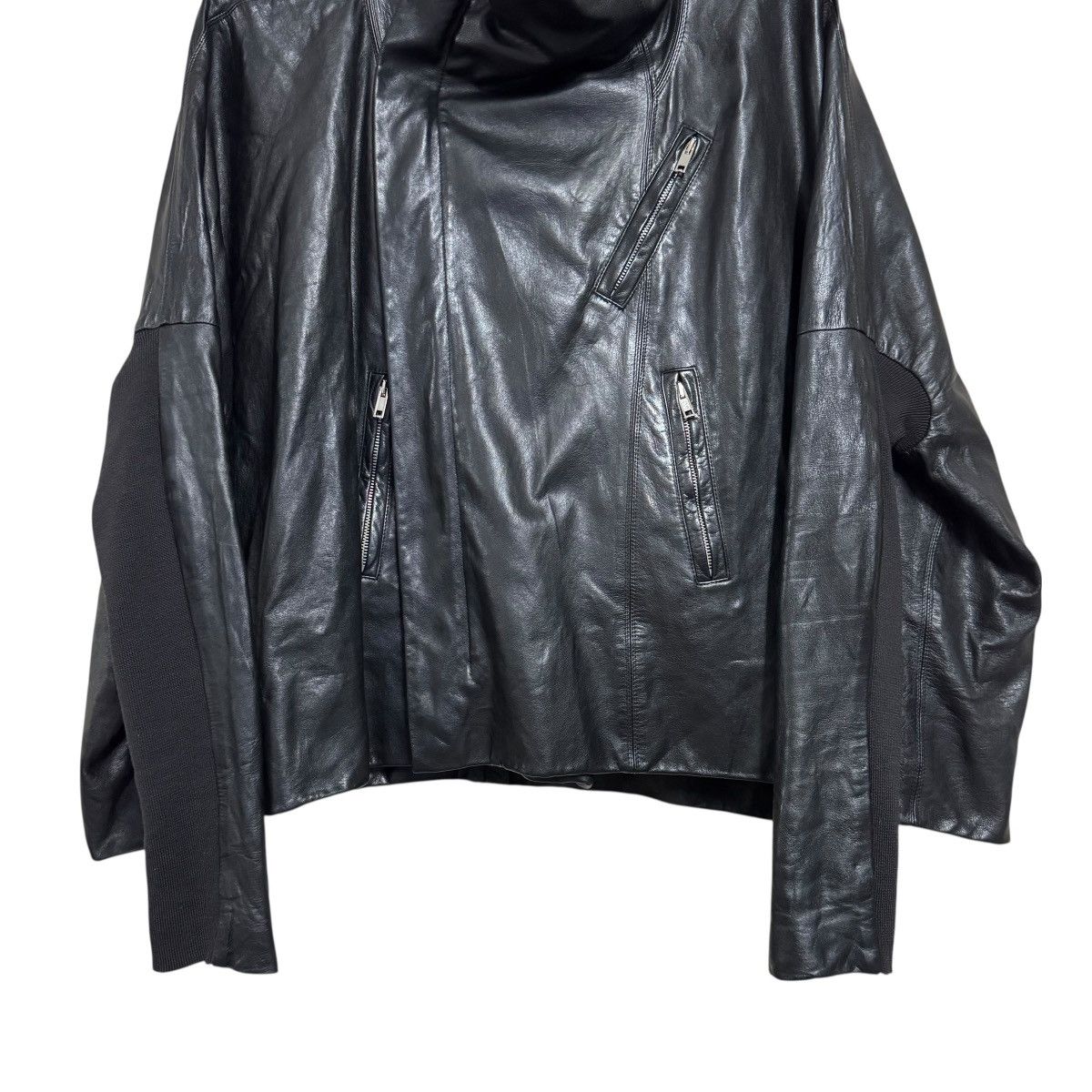 Rick Owens FW2012 'Mountain Fall' Rick Owens Leather Jacket Cropped Size M / US 6-8 / IT 42-44 - 6 Thumbnail