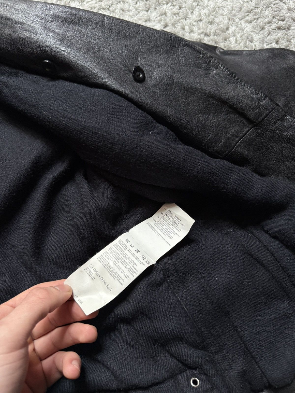 Emporio Armani 00s Emporio Armani Leather Jacket Rare Luxury Vintage Size L / US 10 / IT 46 - 12 Thumbnail