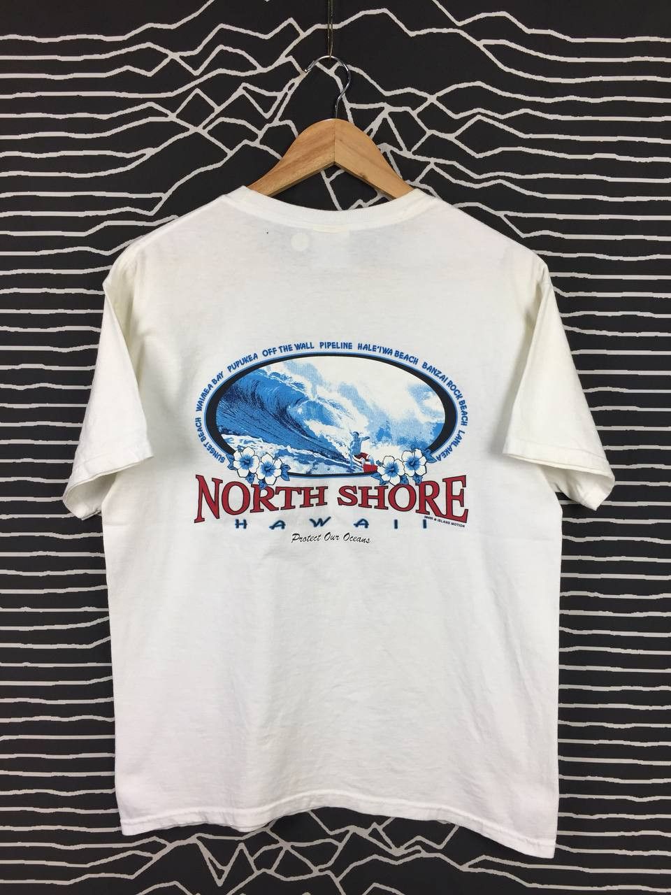 Hanes Vtg 00s Hanes North Shore Hawaii Surfing Tee Size US M / EU 48-50 / 2 - 2 Thumbnail