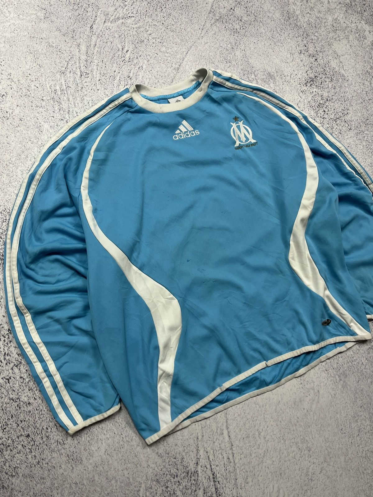 Adidas Adidas Olympique Marseille 00’s Blue Sweatshirt Blokecore Size US M / EU 48-50 / 2 - 5 Thumbnail