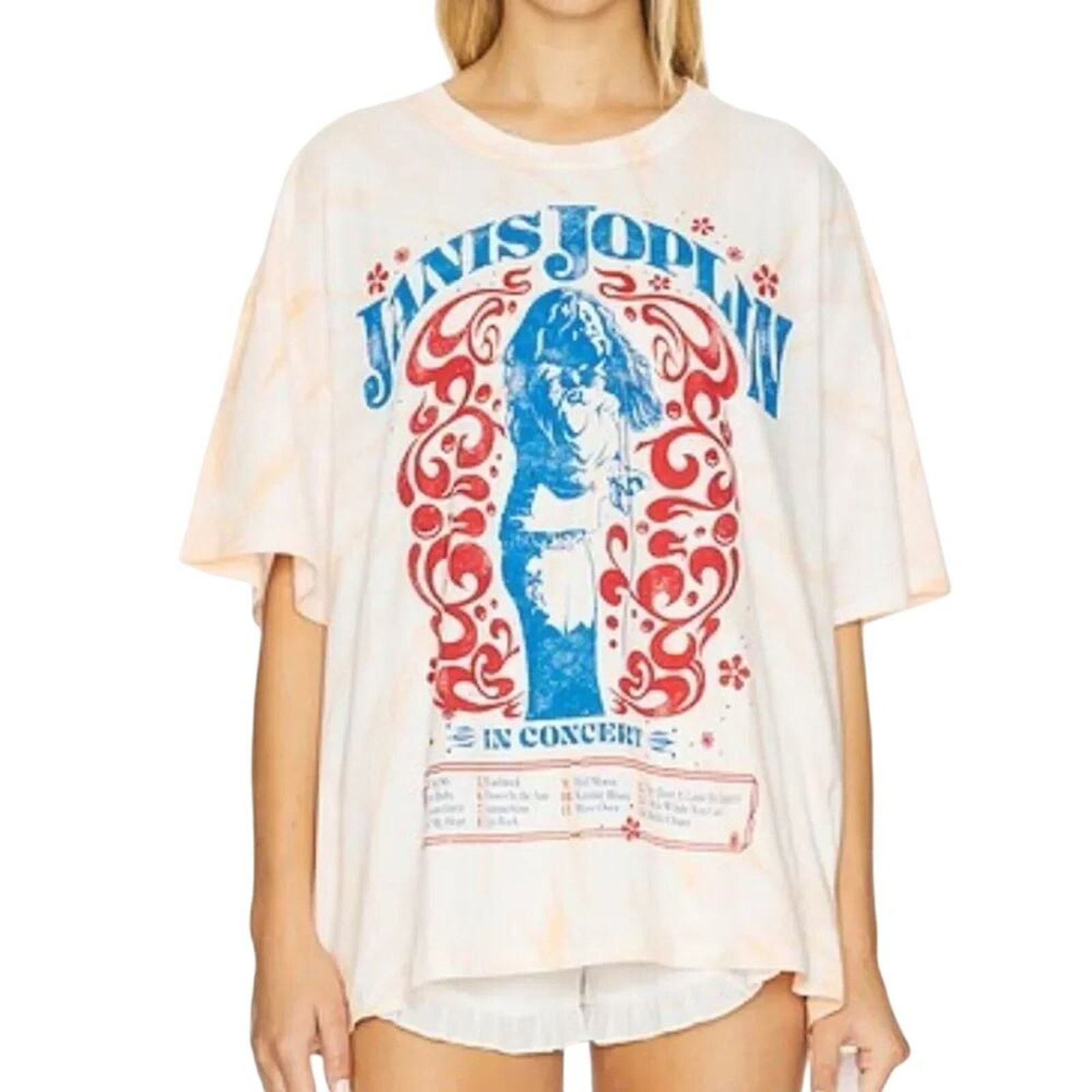 Daydreamer DAYDREAMER Janis Joplin in Concert One Size Tee w/ Sun Burst Size ONE SIZE - 6 Thumbnail