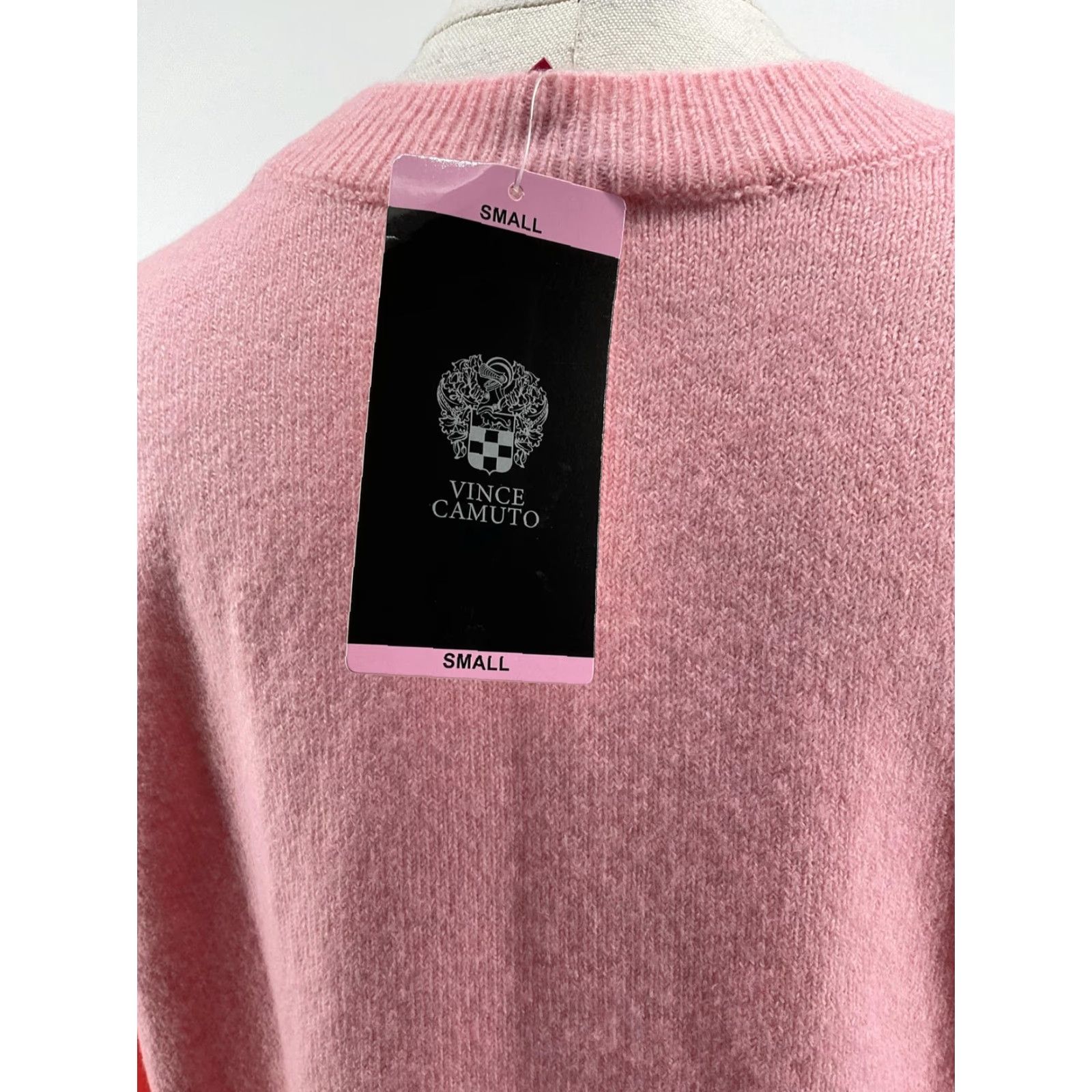 Vince Camuto Vince Camuto Sweater Pullover Womens S Pink Heart Graphic Crew Neck Knit Size S / US 4 / IT 40 - 4 Thumbnail