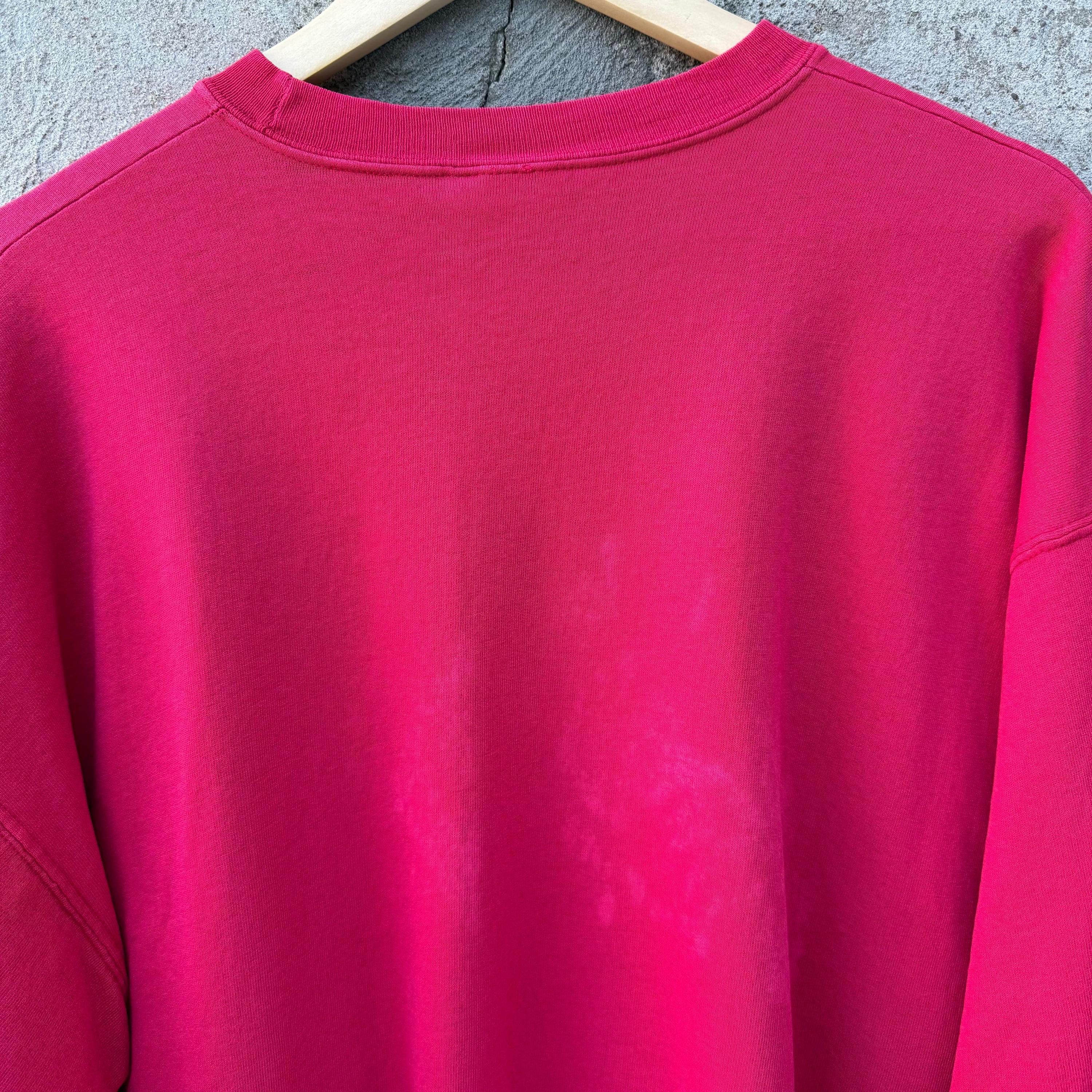 Vintage Vintage 90's Faded Red Hanes Crewneck Sweatshirt Size US L / EU 52-54 / 3 - 5 Thumbnail