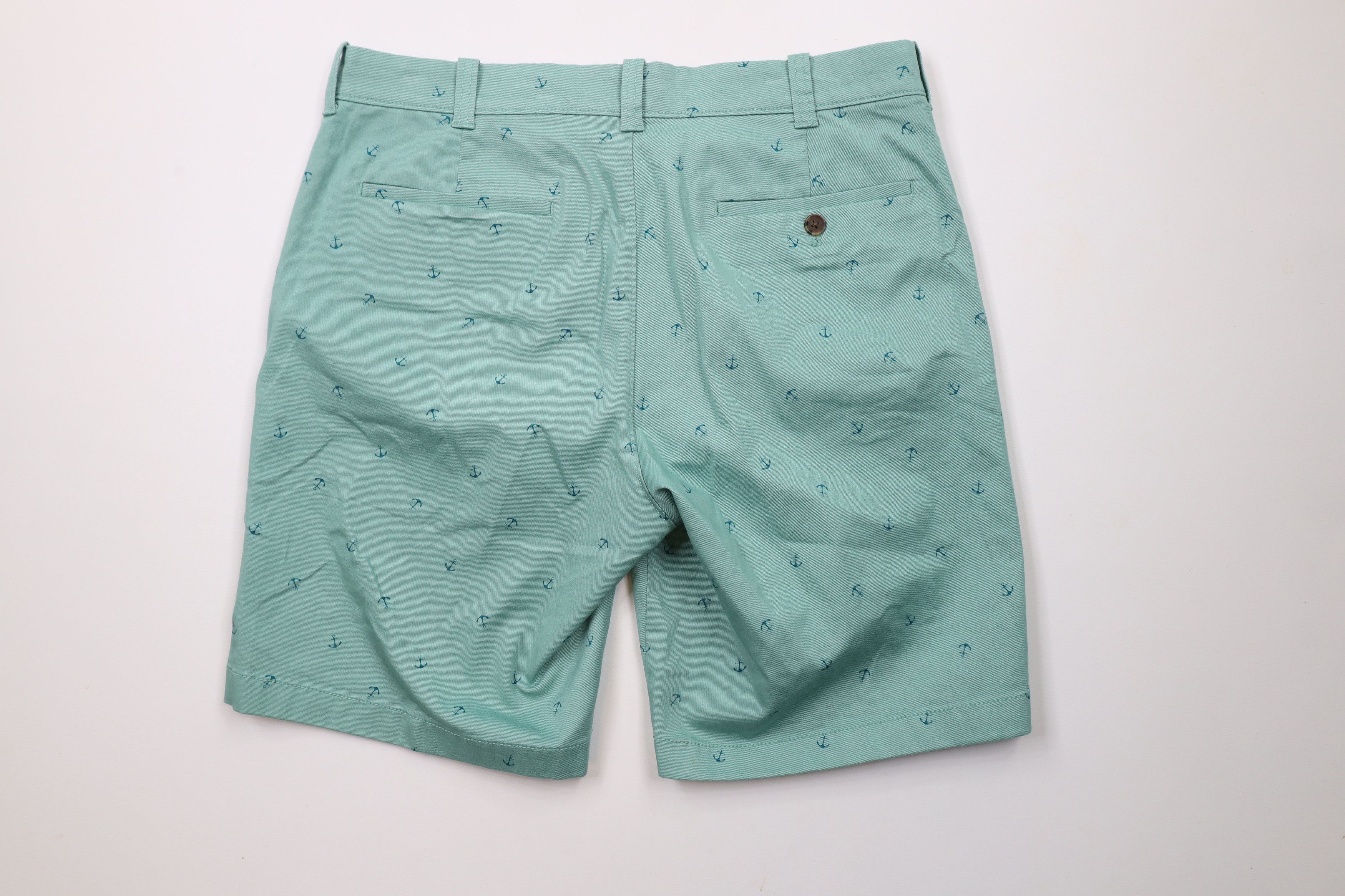 J.Crew × Vintage J Crew All Over Print Flat Front Above Knee Chino Shorts Size US 33 - 8 Thumbnail