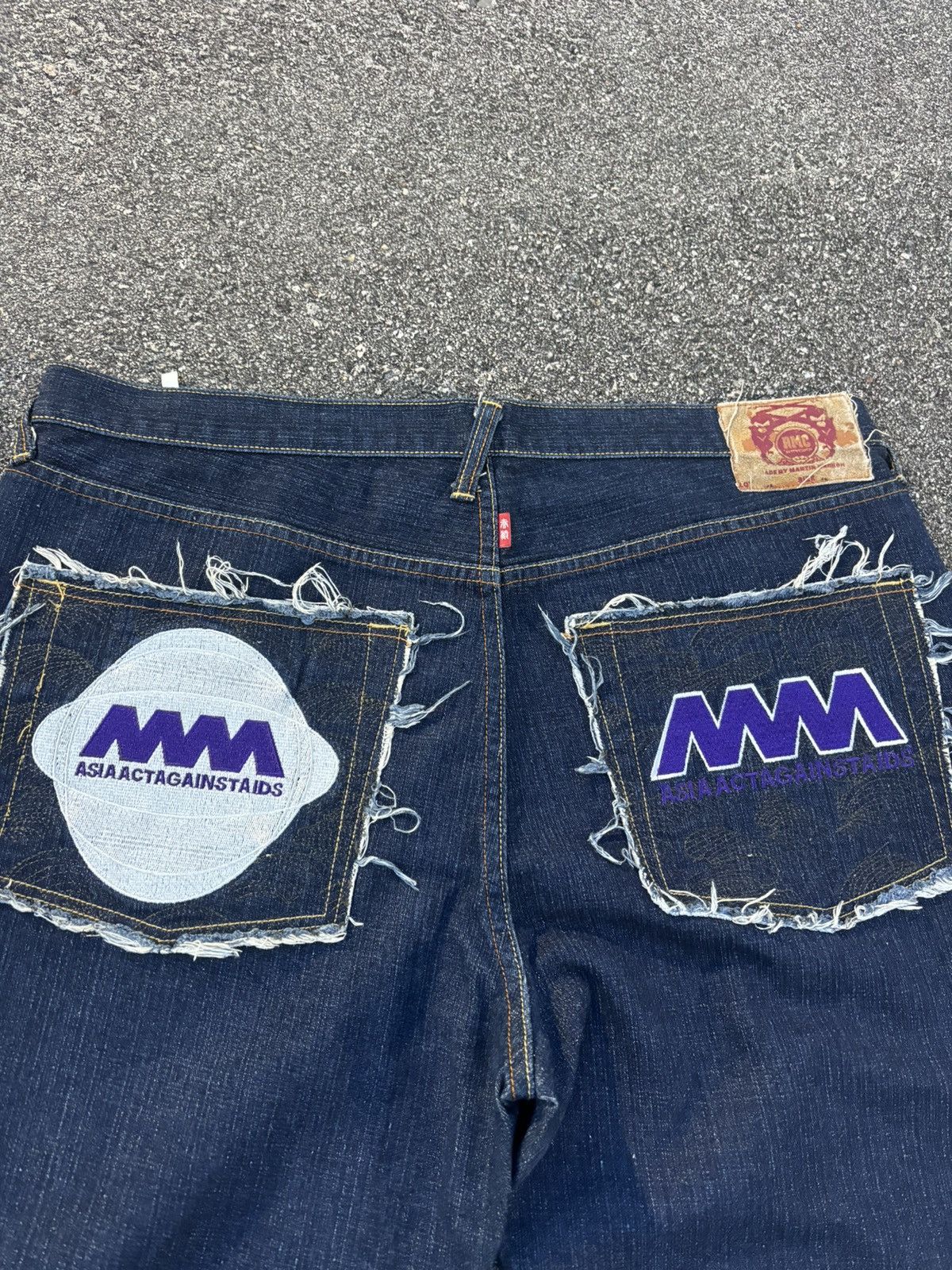 Japanese Brand × RMC Jeans × Vintage Vtg Y2K RMC Red Monkey Company Jeans 40x34 Asia Act Against Size US 40 / EU 56 - 3 Thumbnail