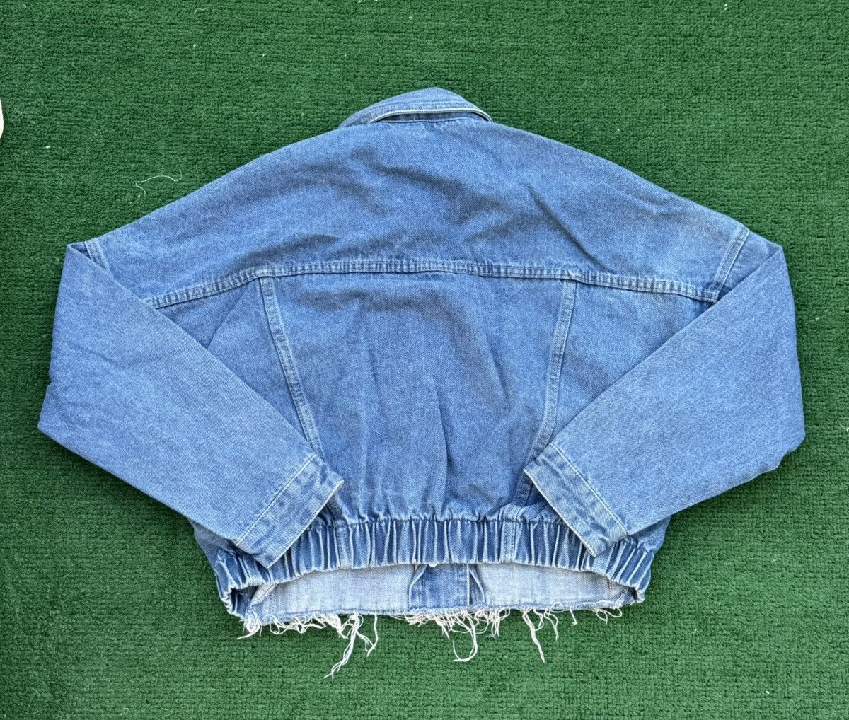 Other J LUX LABEL Cropped Denim Jacket w/ Frayed Hem Size S / US 4 / IT 40 - 4 Thumbnail