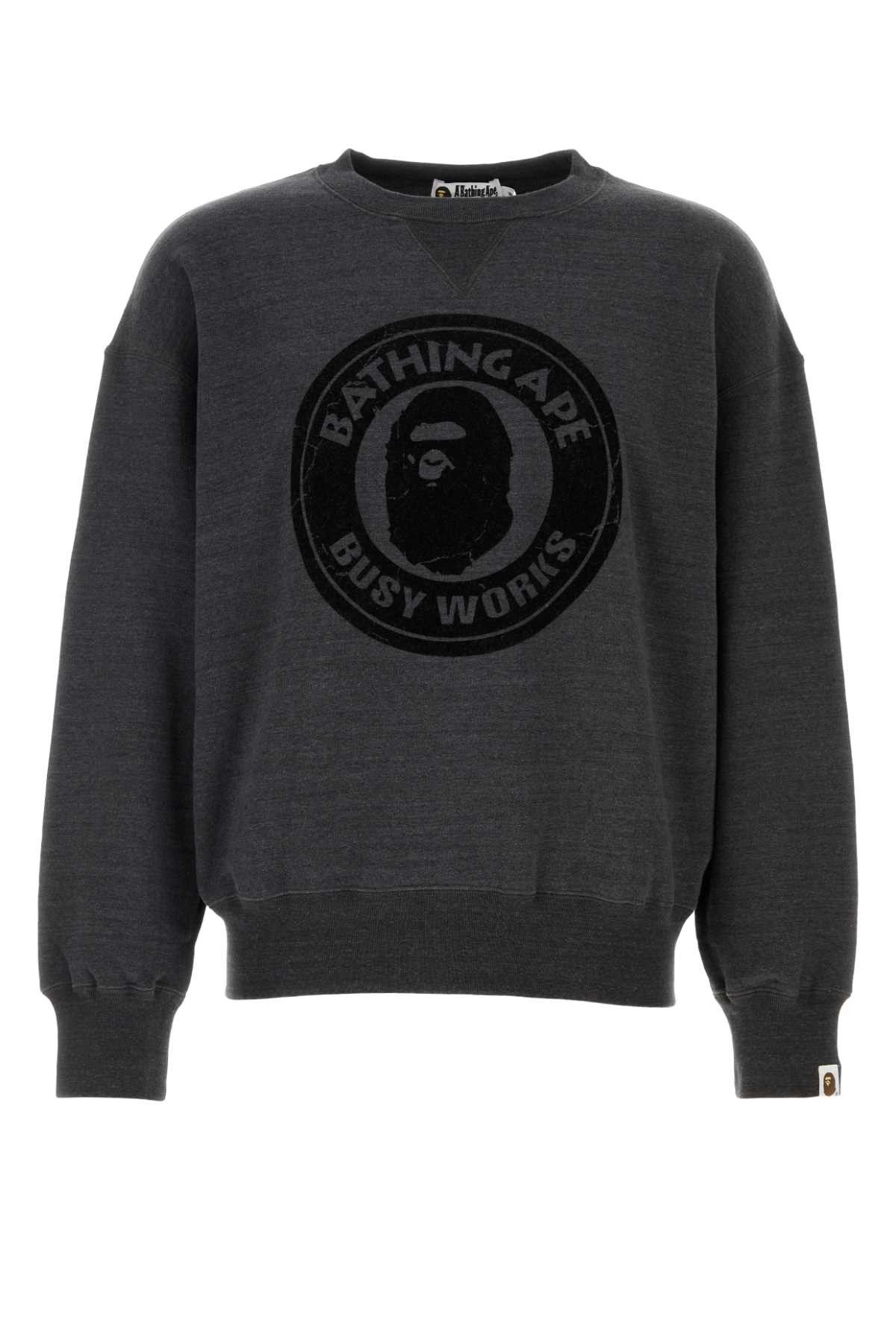 Bape Graphite Cotton Oversize Sweatshirt Size US XL / EU 56 / 4 - 1 Thumbnail