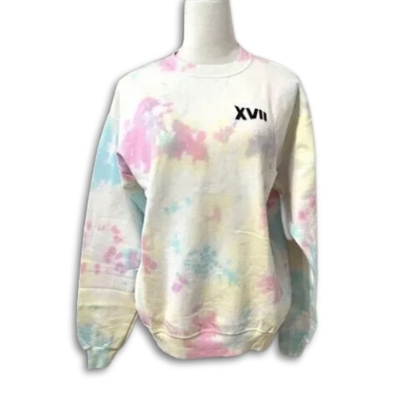 Hanes Hanes Tie Dye Sweatshirt Ribbed Cuffs Cotton Multicolor M Size M / US 6-8 / IT 42-44 - 1 Thumbnail