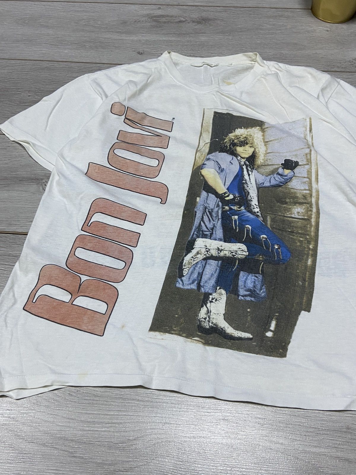 Bon Jovi Bon Jovi vintage big print tee shirt Size US L / EU 52-54 / 3 - 4 Thumbnail