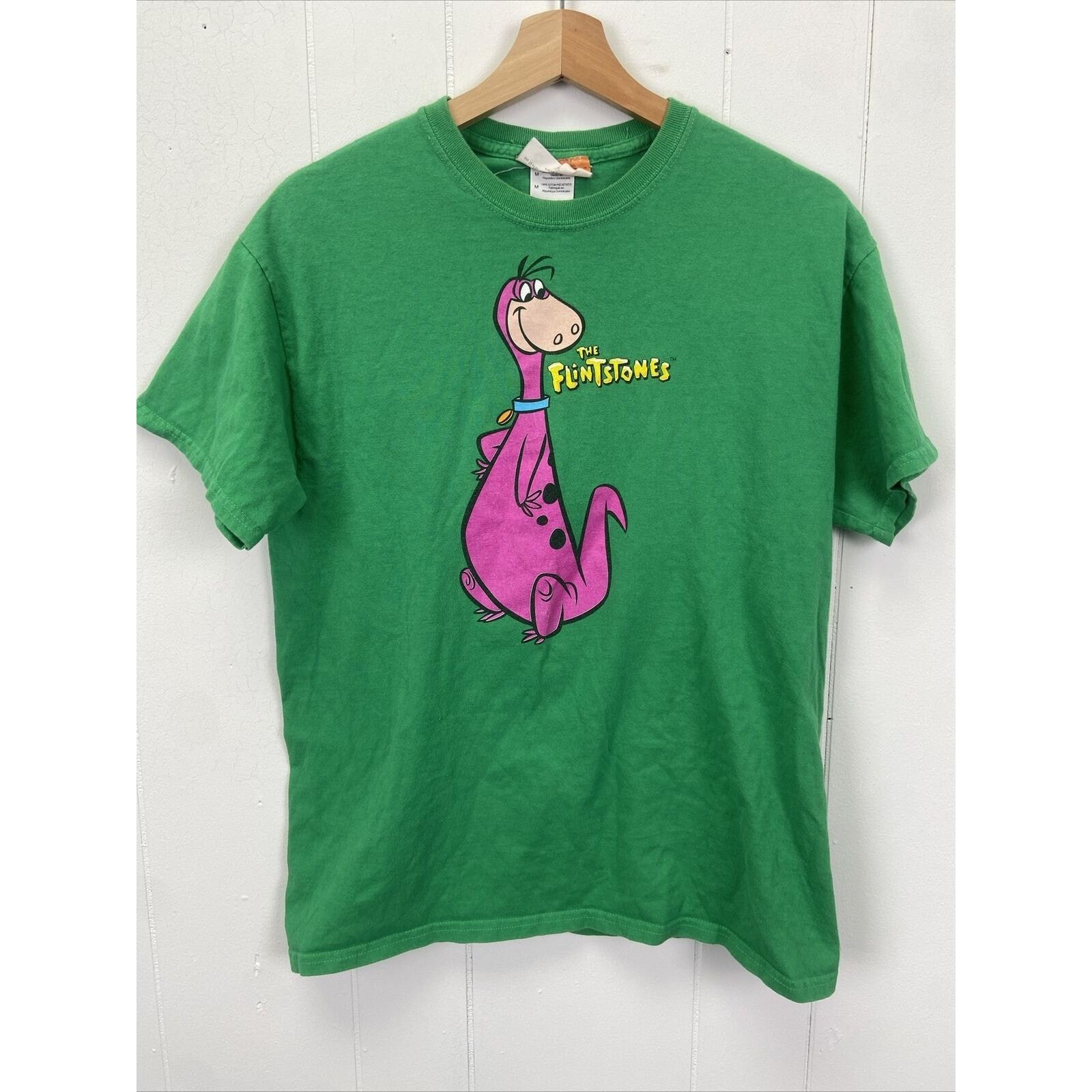 The Unbranded Brand The Flinstones Dino Y2K Green Print T-Shirt Size Medium Size US M / EU 48-50 / 2 - 1 Thumbnail
