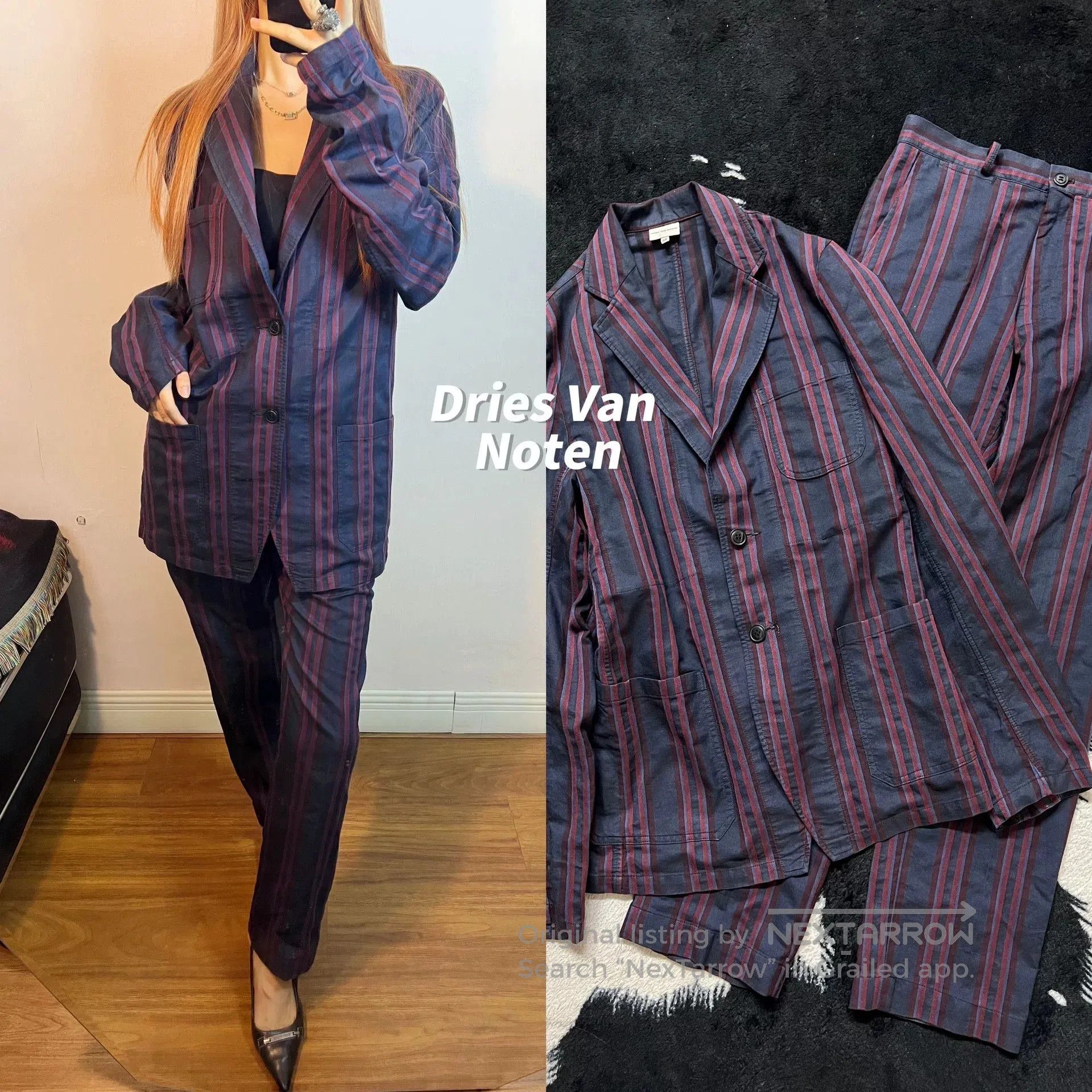 Dries Van Noten Dries Van Noten Striped Suit Set. Size US 30 / EU 46 - 1 Thumbnail