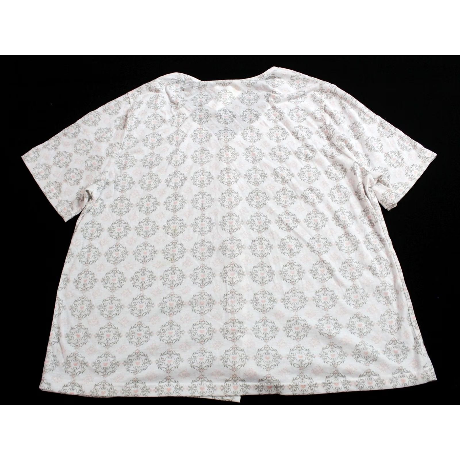 Vintage Capelli New York Women's Short Sleeve Button-Up Pajama Shirt White Large Size L / US 10 / IT 46 - 4 Thumbnail