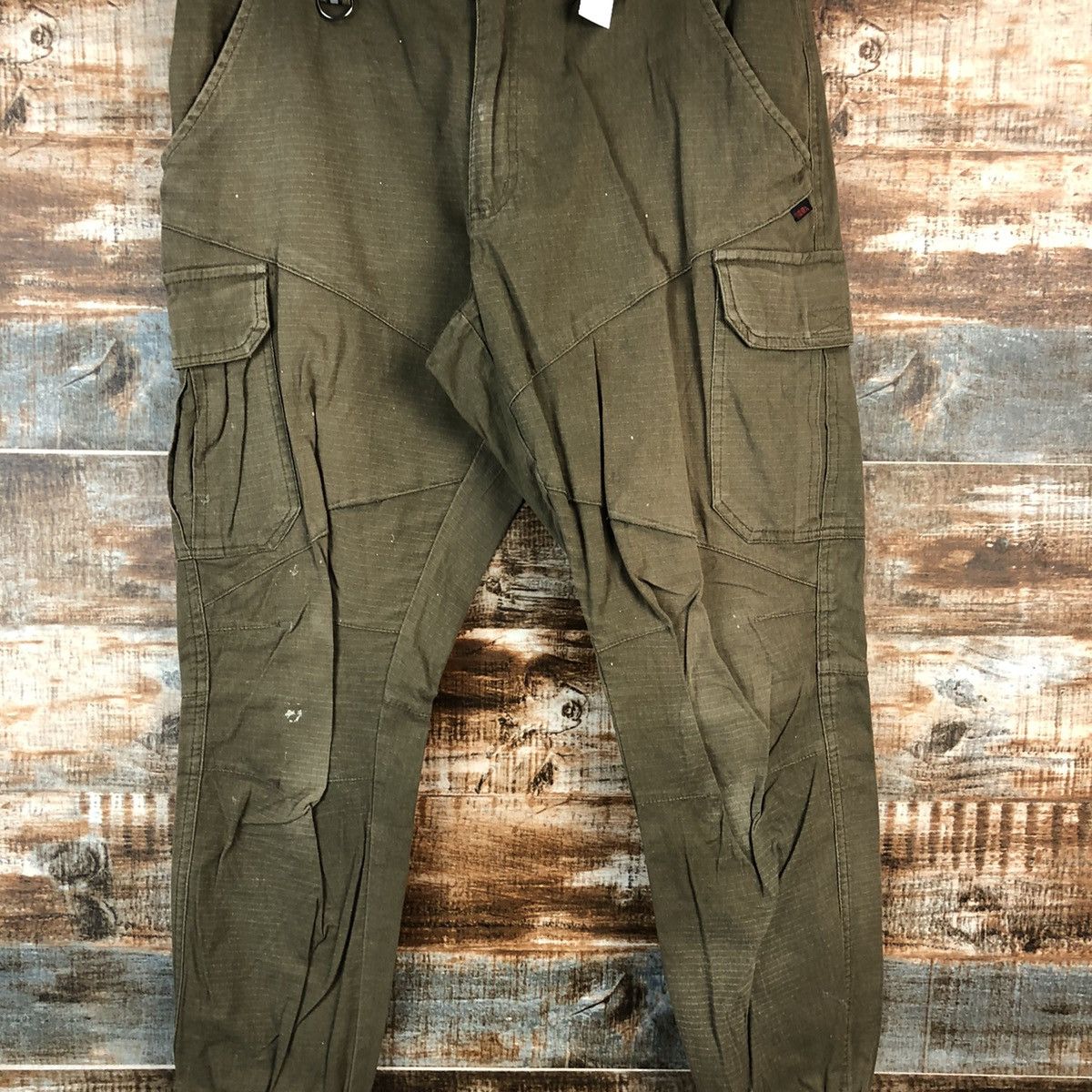 Japanese Brand Tora Green Cargo Multipocket Joggers Pants #A2533 Size US 28 / EU 44 - 5 Thumbnail