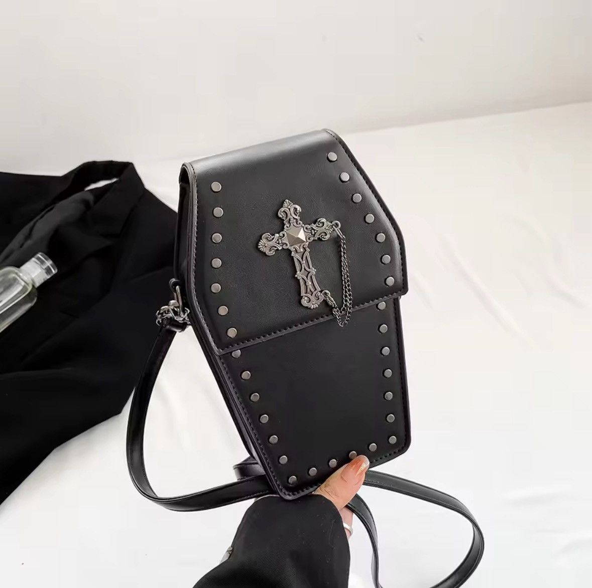 Other Gothic Crossbody Bag for Women Coffin Shoulder Bag Size ONE SIZE - 1 Thumbnail