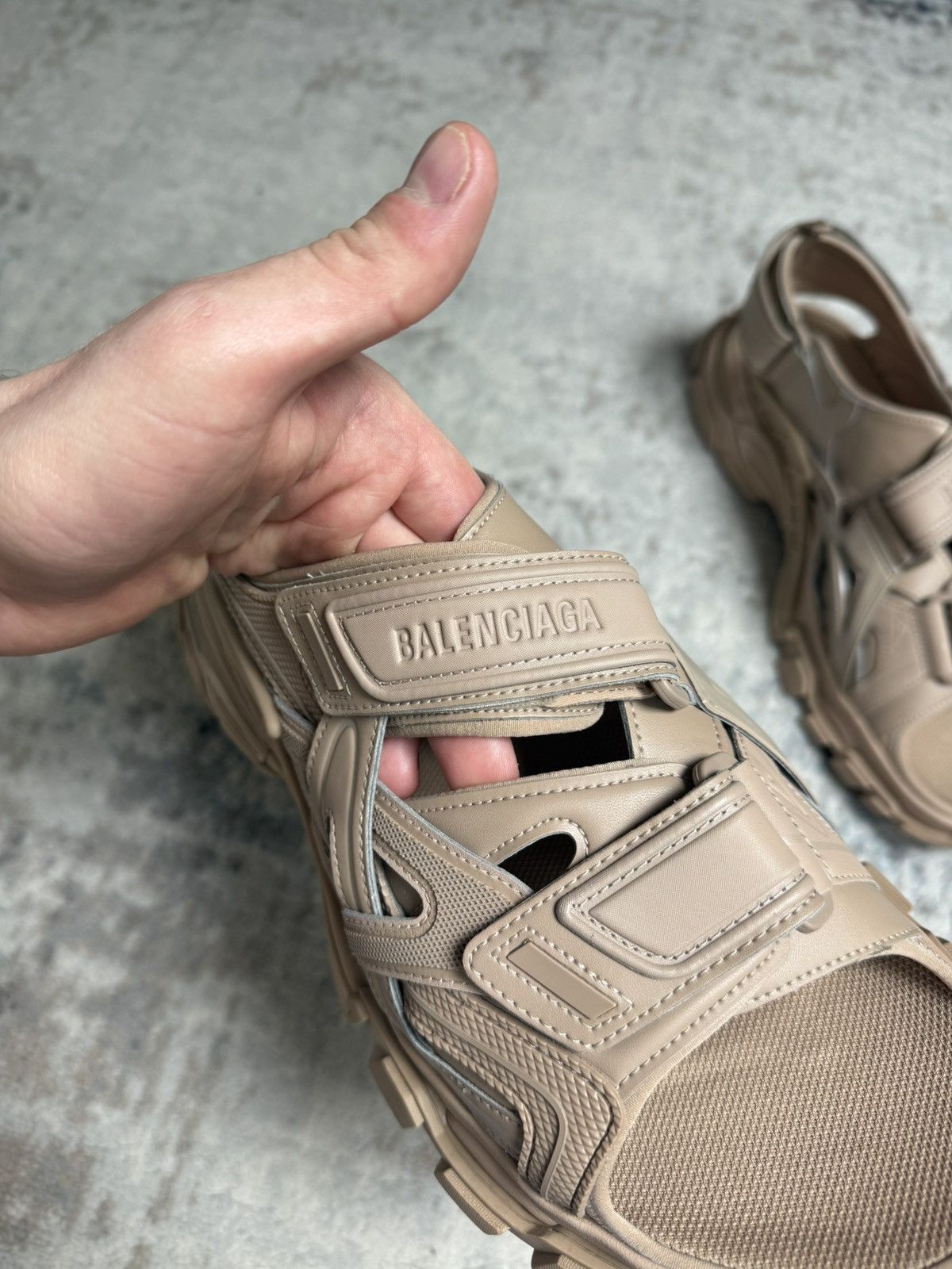 Balenciaga Balenciaga Track Sandals Beige Size US 14 / EU 47 - 7 Thumbnail