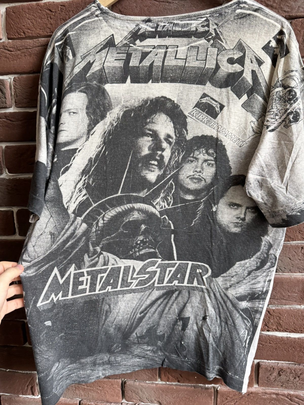 Band Tees Metallica Heavy Metal Band 90s Vintage T-Shirt Faded L Black Size US L / EU 52-54 / 3 - 13 Thumbnail