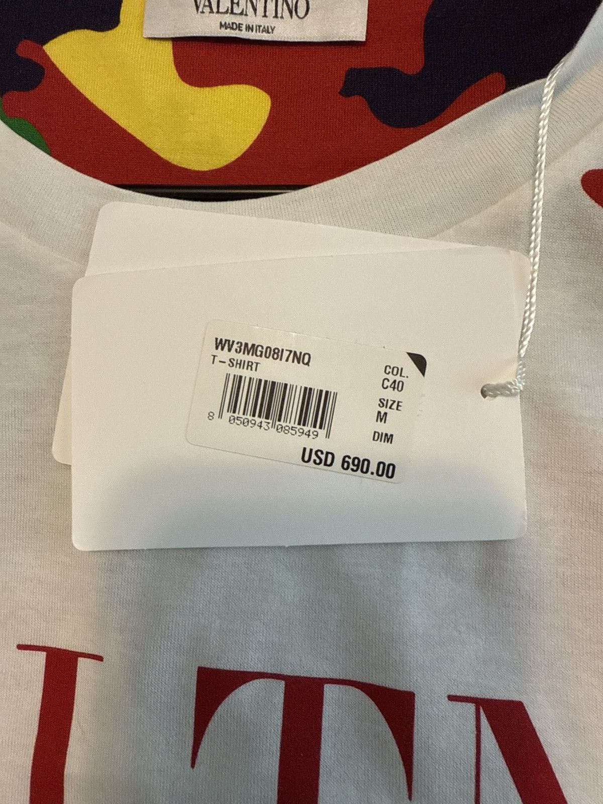 Valentino Valentino multi color camouflage cotton tsbirt Size US M / EU 48-50 / 2 - 4 Thumbnail