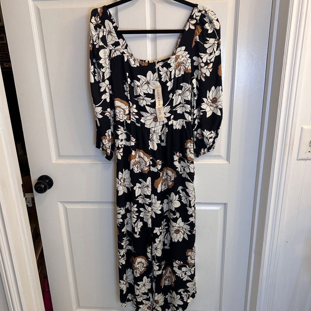 Saltwater Luxe Women's Saltwater Luxe Jumpsuit , Floral, S, Black Size S / US 4 / IT 40 - 1 Thumbnail
