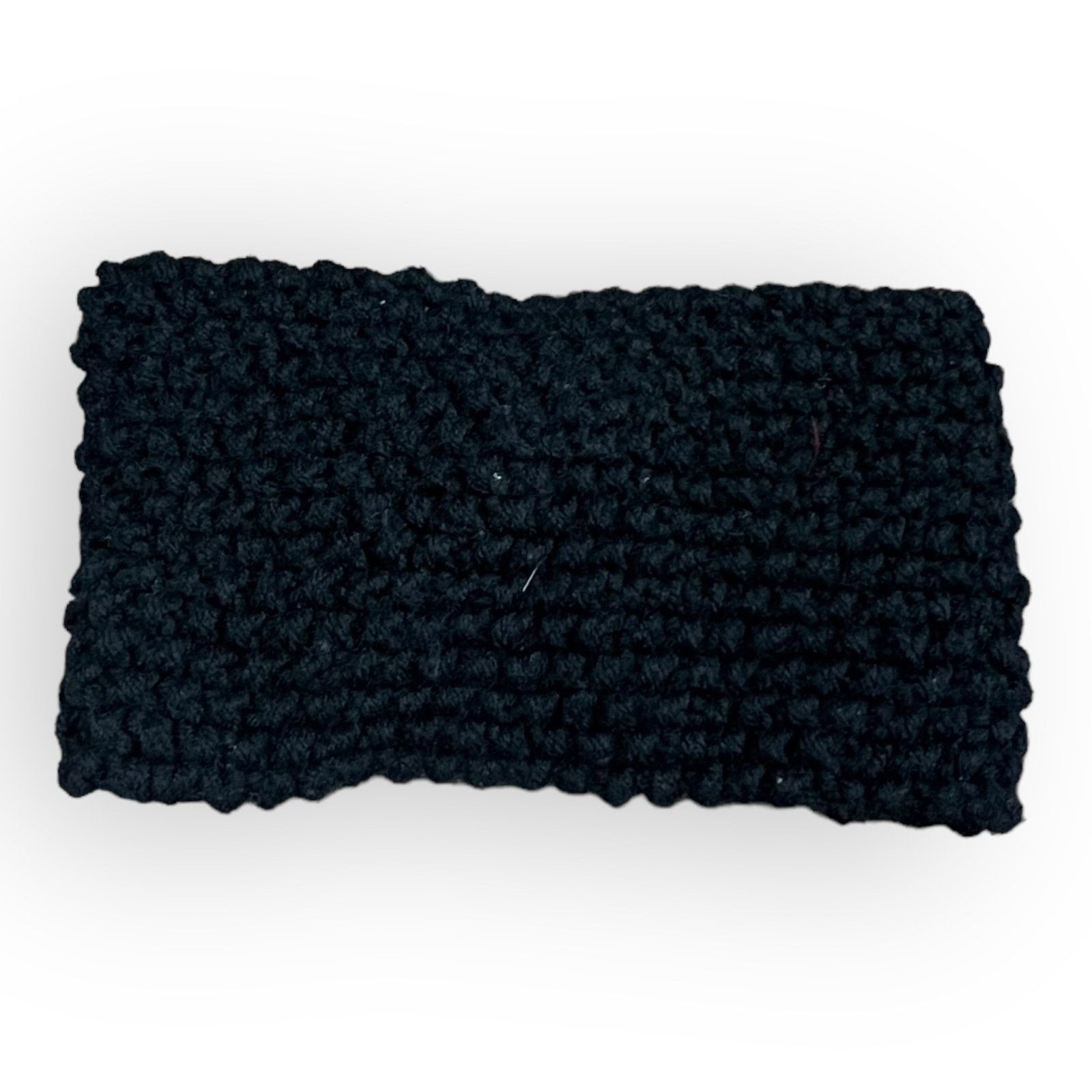 Vintage Brooch Knit Fashion Winter Headband Black Flower Brooch Size ONE SIZE - 2 Thumbnail