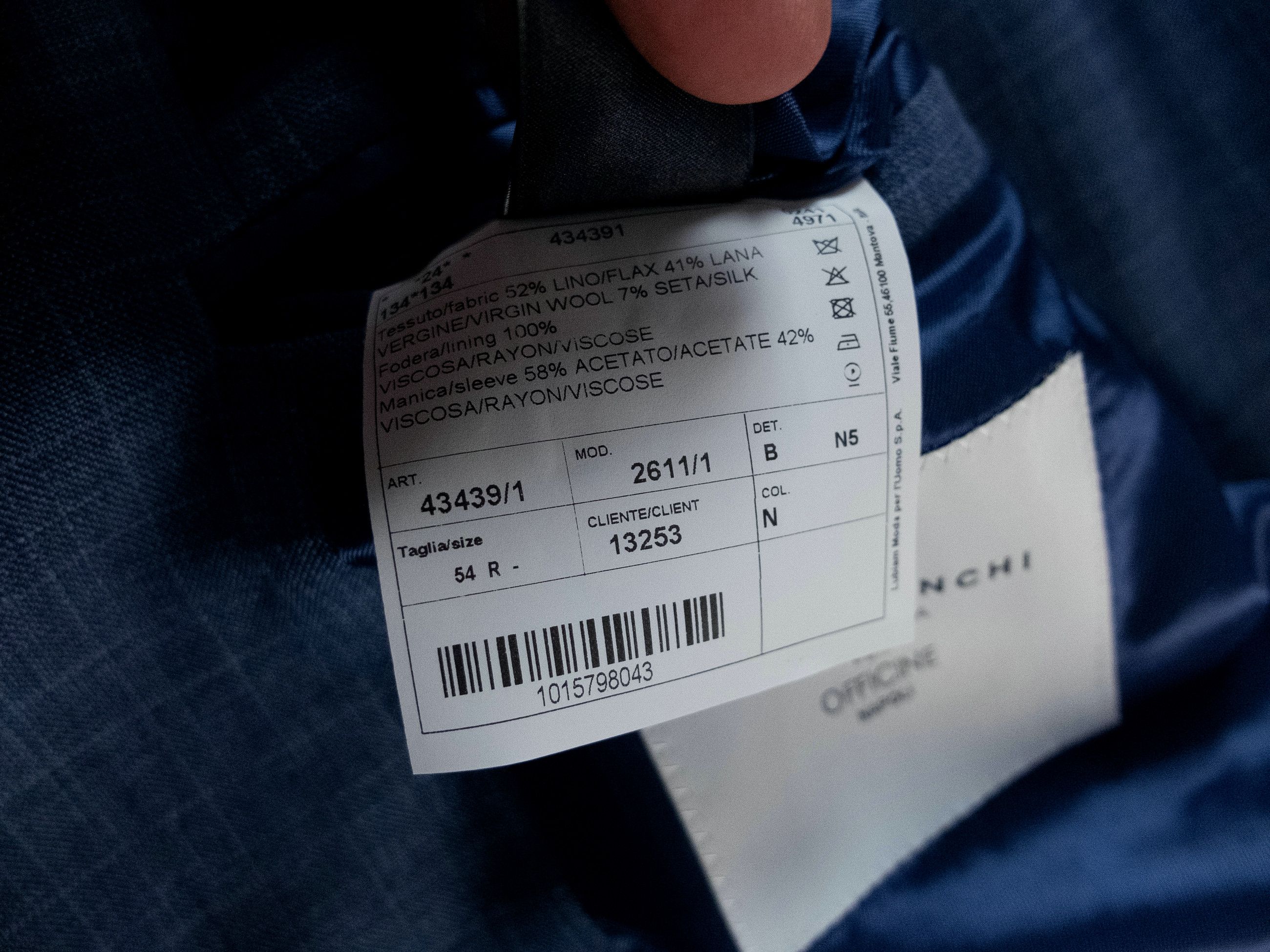 Luigi Bianchi LUIGI BIANCHI SARTORIA blue linen wool silk sportcoat 44 Size 44R - 13 Thumbnail