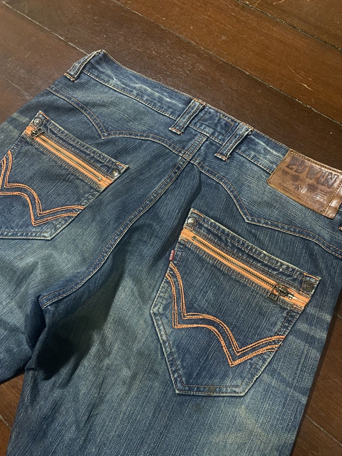 If Six Was Nine Japanese Edwin Exclusive Flared Distressed Jeans wide leg Size US 39 - 16 Thumbnail