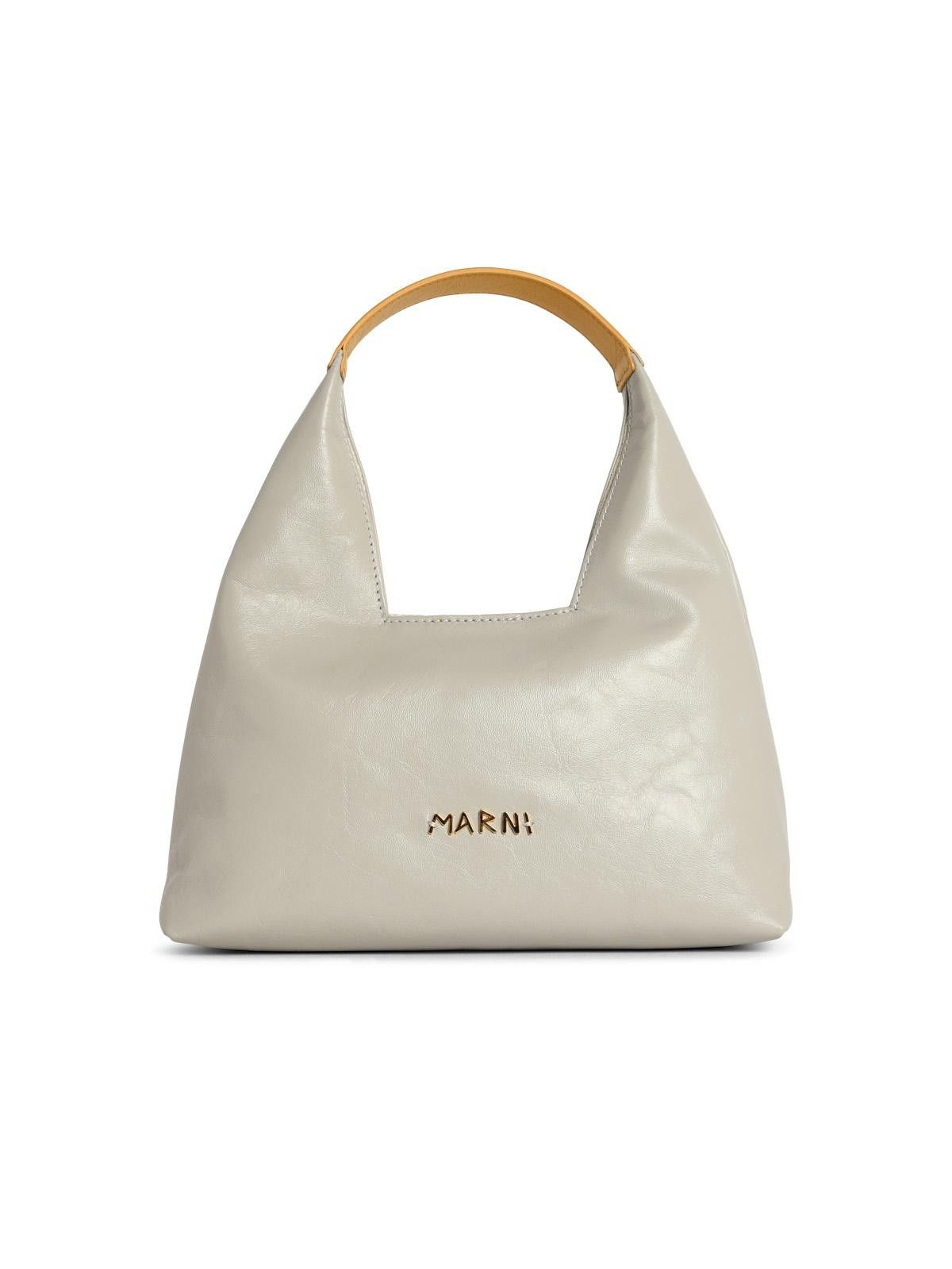 Marni MARNI 'Trapeze' Mini Grey Leather Handbag Size ONE SIZE - 1 Thumbnail