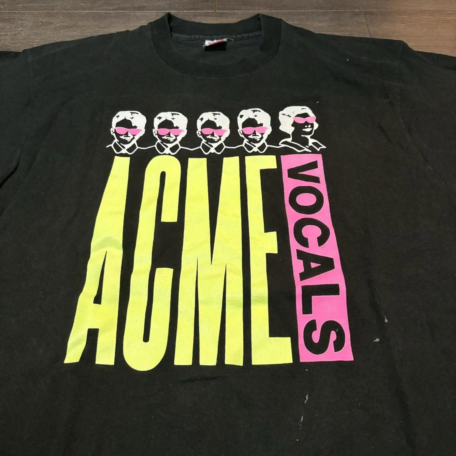 Fruit Of The Loom Vintage acme vocals all sorts of acapella t shirt 90s XL Size US XL / EU 56 / 4 - 3 Thumbnail